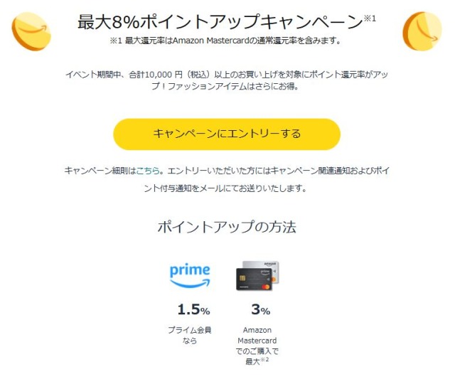 攻略法②ポイントアップキャンペーンにエントリーする